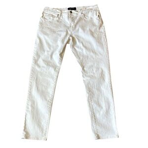 DSTLD Slim Fit Cotton Stretch Straight Leg Jeans White All Season Weight 36x34